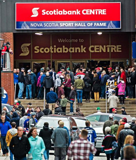Fans enter the Scotiabank Centre during Memorial Cup