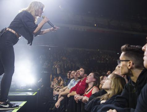 Emily Haines of Metric and July Talk performs at Scotiabank Centre. Photo: Nicole Lapierre.